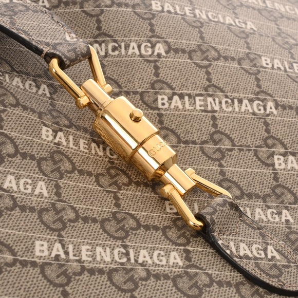 Gucci GG Supreme Jackie The Hacker Project Balenciaga Beige Shoulder Bag - Picture 8 of 9
